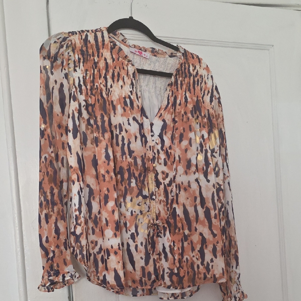 Animal Print Blouse Anthropologie $128